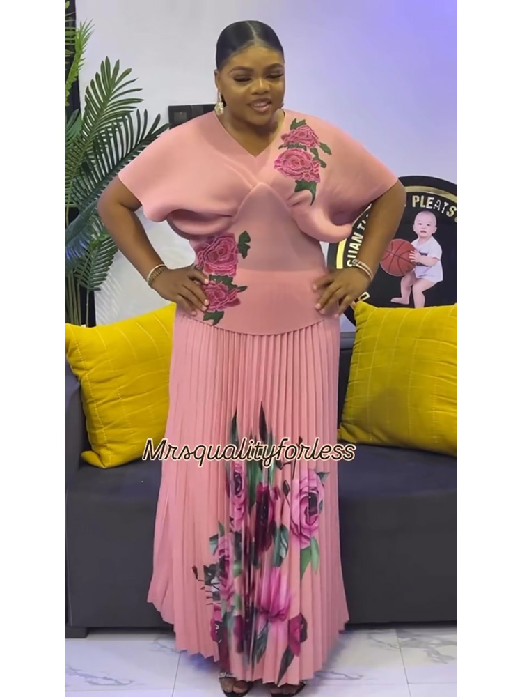 Female Formal Wear - ANLAN 2025 Sukienka z nadrukiem w