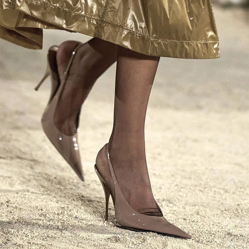 Eleganckie damskie czółenka z  – Slingback Heel Formal recenzja i cena