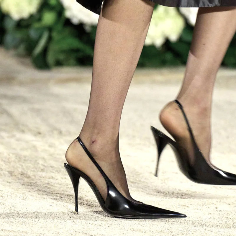 Eleganckie damskie czółenka z  – Slingback Heel Formal recenzja i cena
