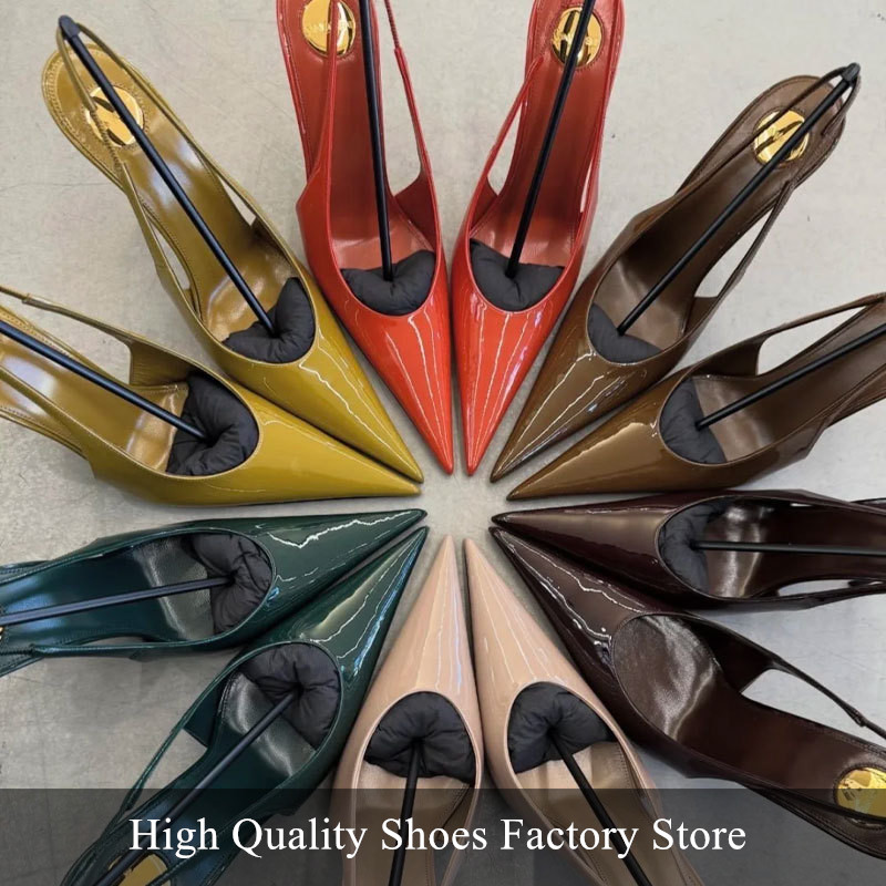 Eleganckie damskie czółenka z  – Slingback Heel Formal recenzja i cena