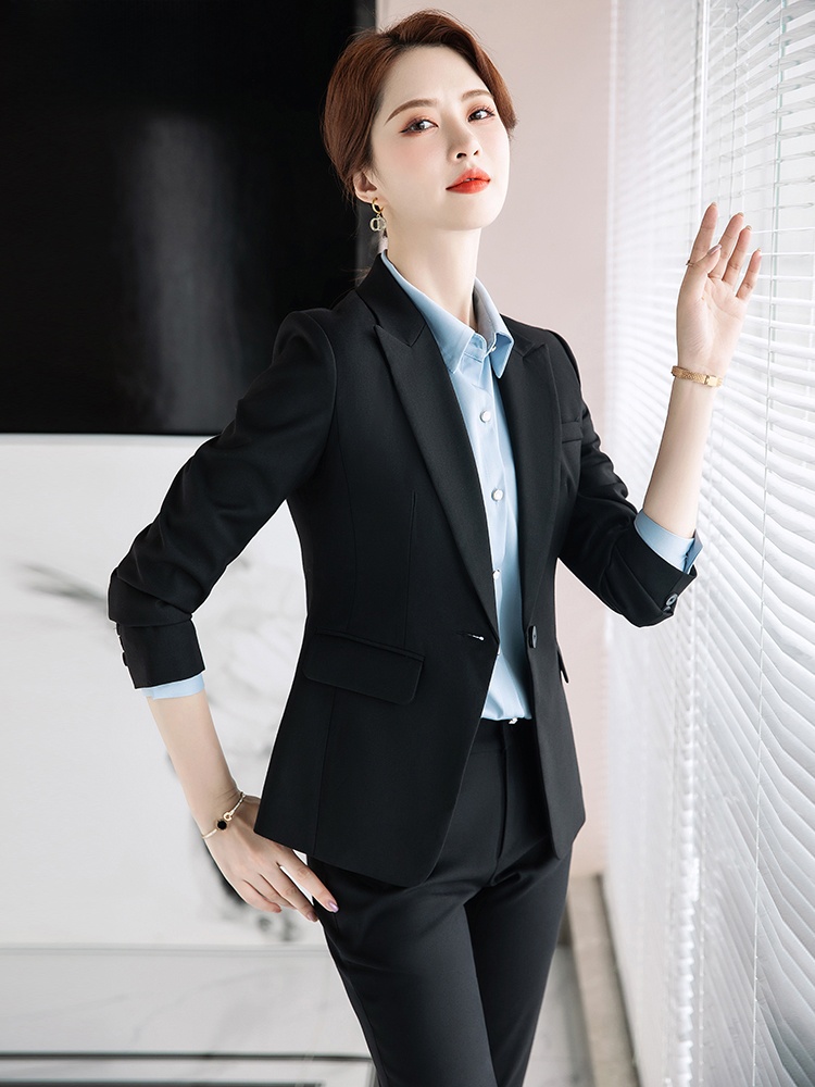 Szary Zestaw Garniturowy Damsk – Women Formal Wear Interview recenzja i cena