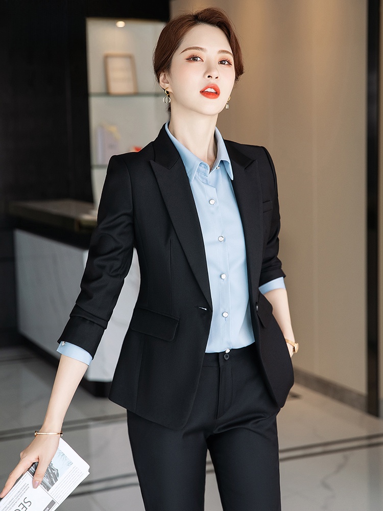 Szary Zestaw Garniturowy Damsk – Women Formal Wear Interview recenzja i cena
