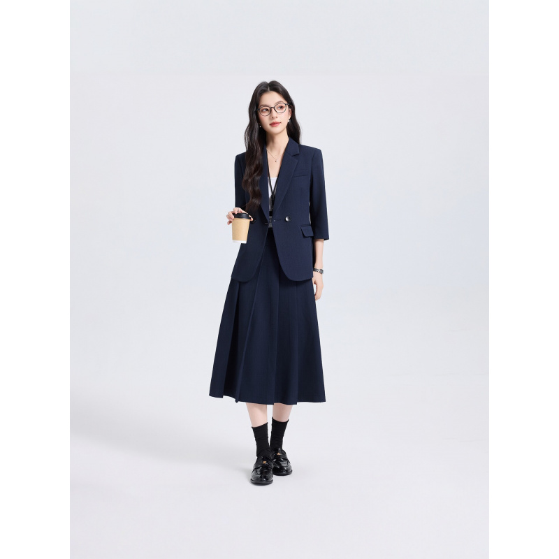 Granatowy damski komplet garni – Women Formal Wear Interview recenzja i cena
