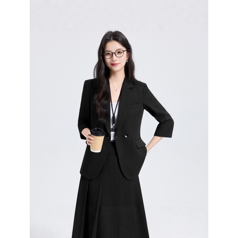 Granatowy damski komplet garni – Women Formal Wear Interview recenzja i cena