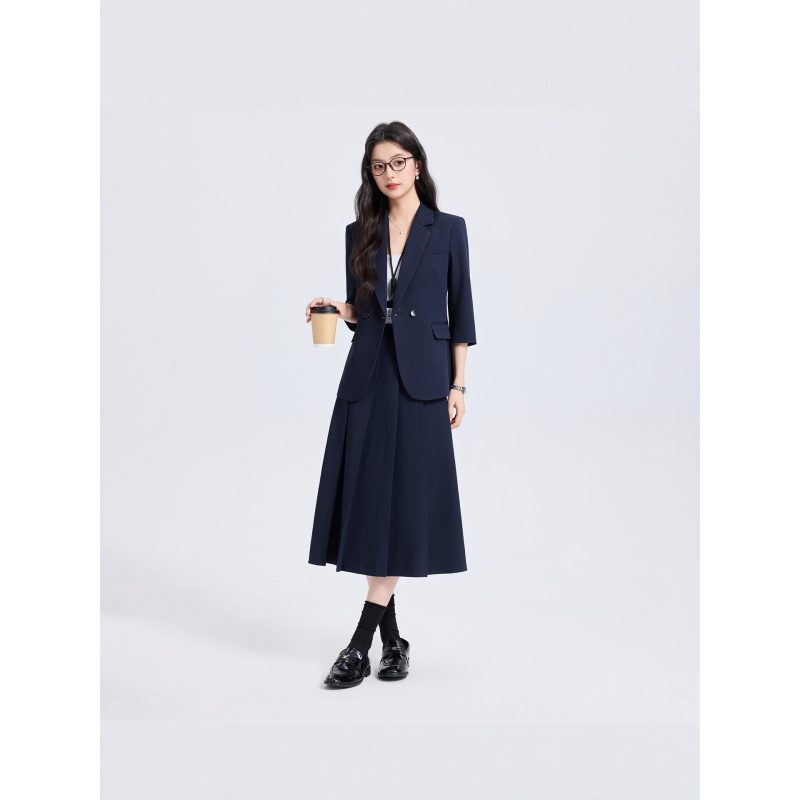 Granatowy damski komplet garni – Women Formal Wear Interview recenzja i cena