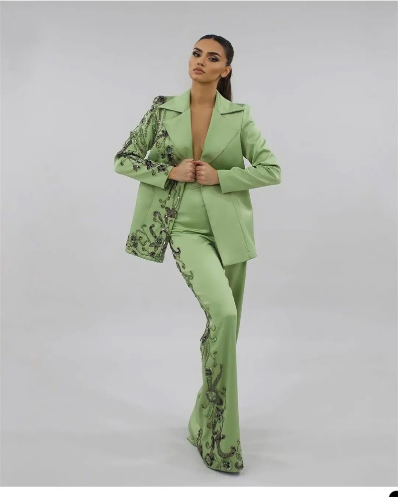 Projektant zielone satynowe ga – Women Luxury Formal Wear recenzja i cena