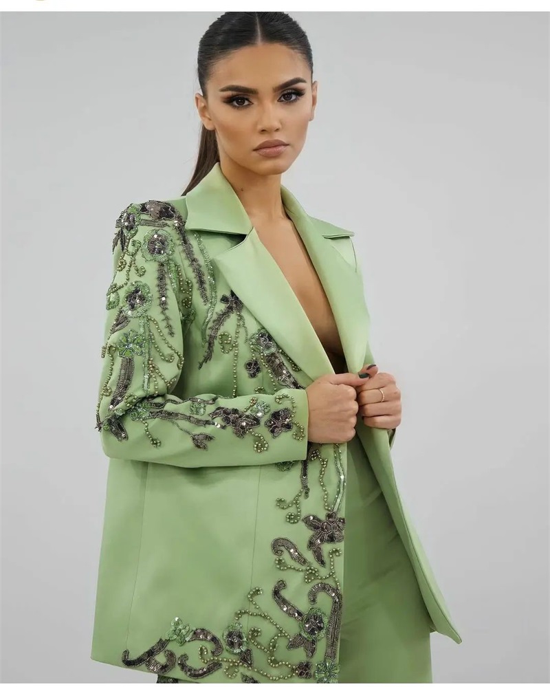 Projektant zielone satynowe ga – Women Luxury Formal Wear recenzja i cena