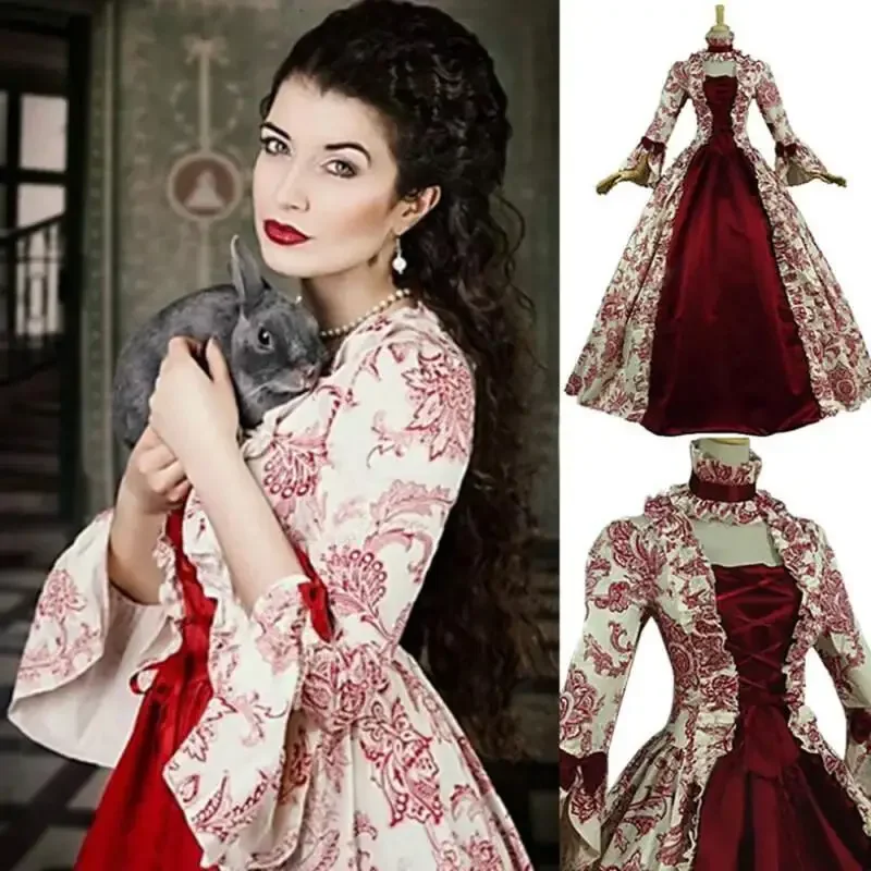 Sukienka gotycka z kwiatową ko – Victorian Women'S Formal Wear recenzja i cena