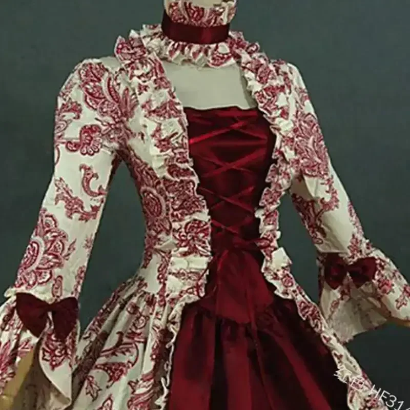 Sukienka gotycka z kwiatową ko – Victorian Women'S Formal Wear recenzja i cena