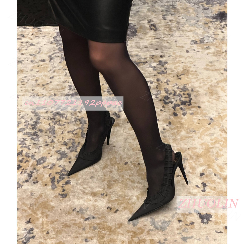 Szpilki z odkrytą piętą, bordo – Slingback Heel Formal recenzja i cena